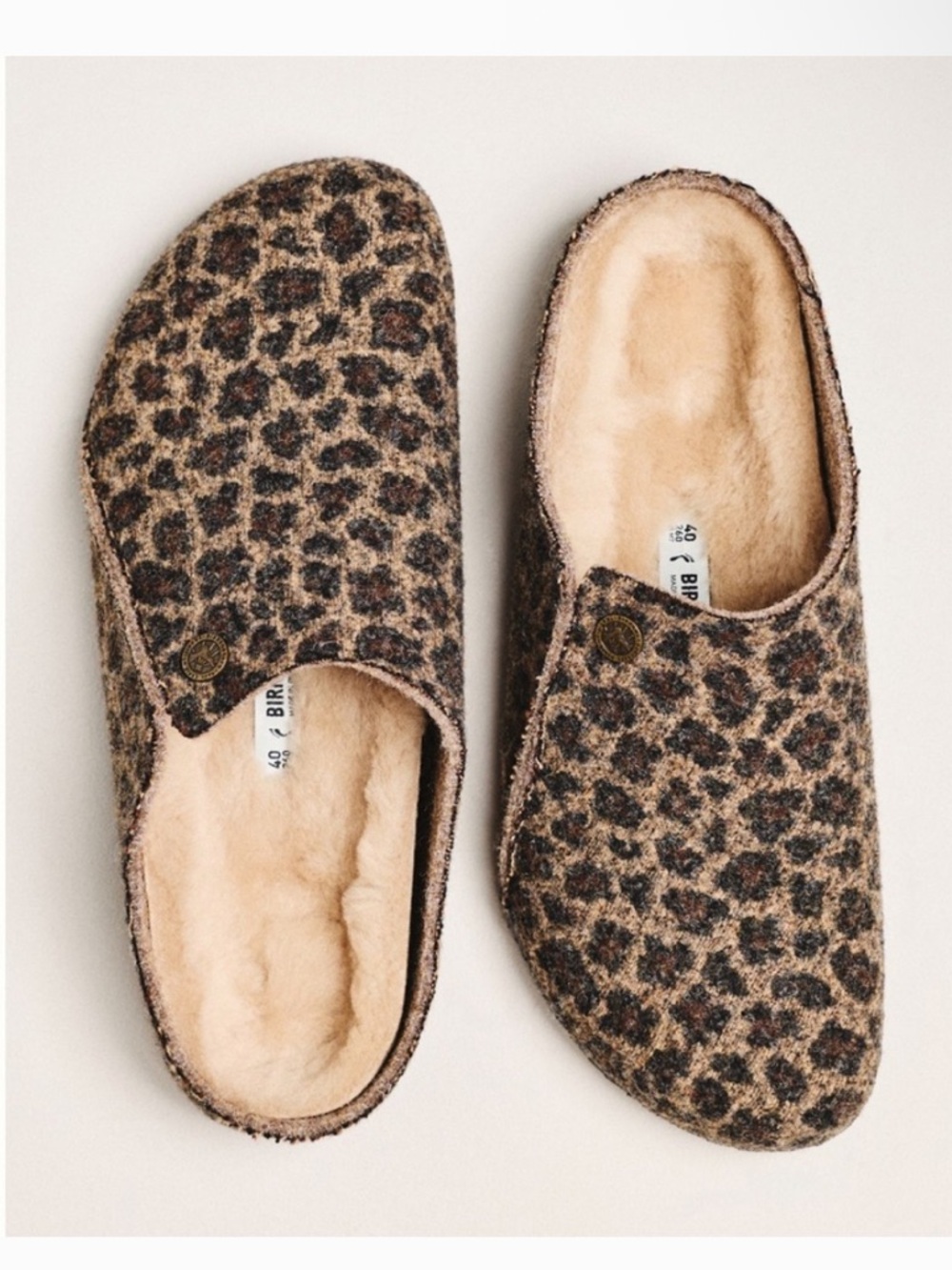 NEW Birkenstock Zermatt Womens Slippers in Leopard Print